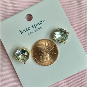 NEW IN DUST BAG Kate Spade Gum drop Clear Studs Earrings O0RU0666, NWT